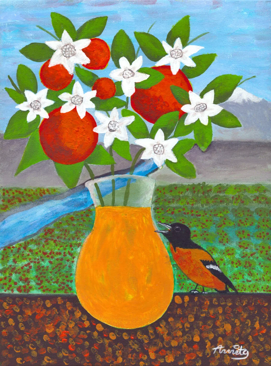 Oriole and Orange Blossom — owner-supplied original artwork