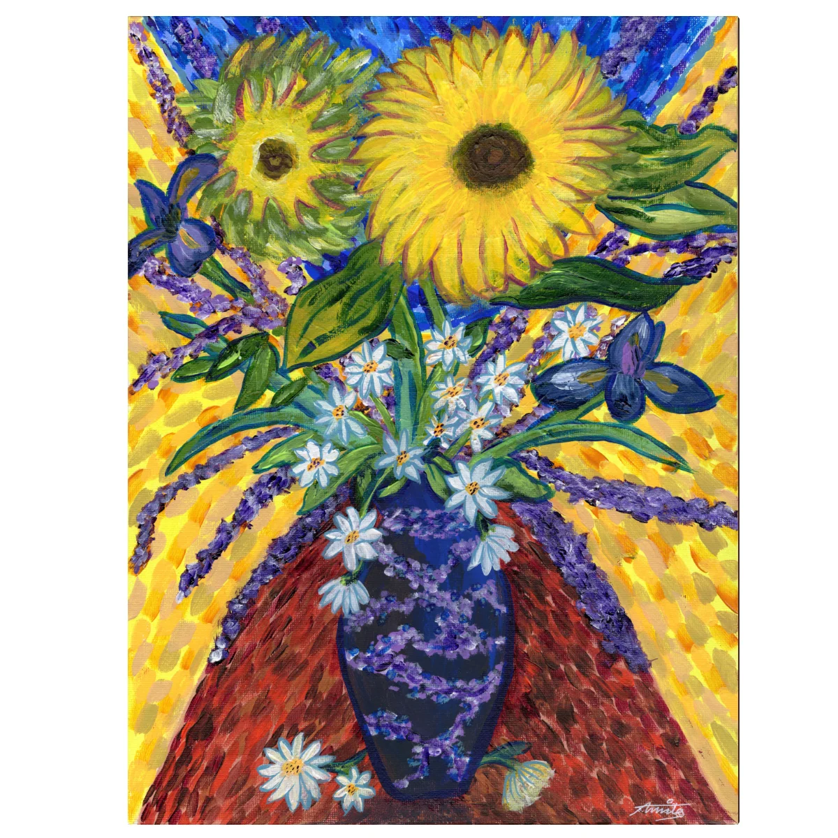 Sunflowers & Irises artwork
