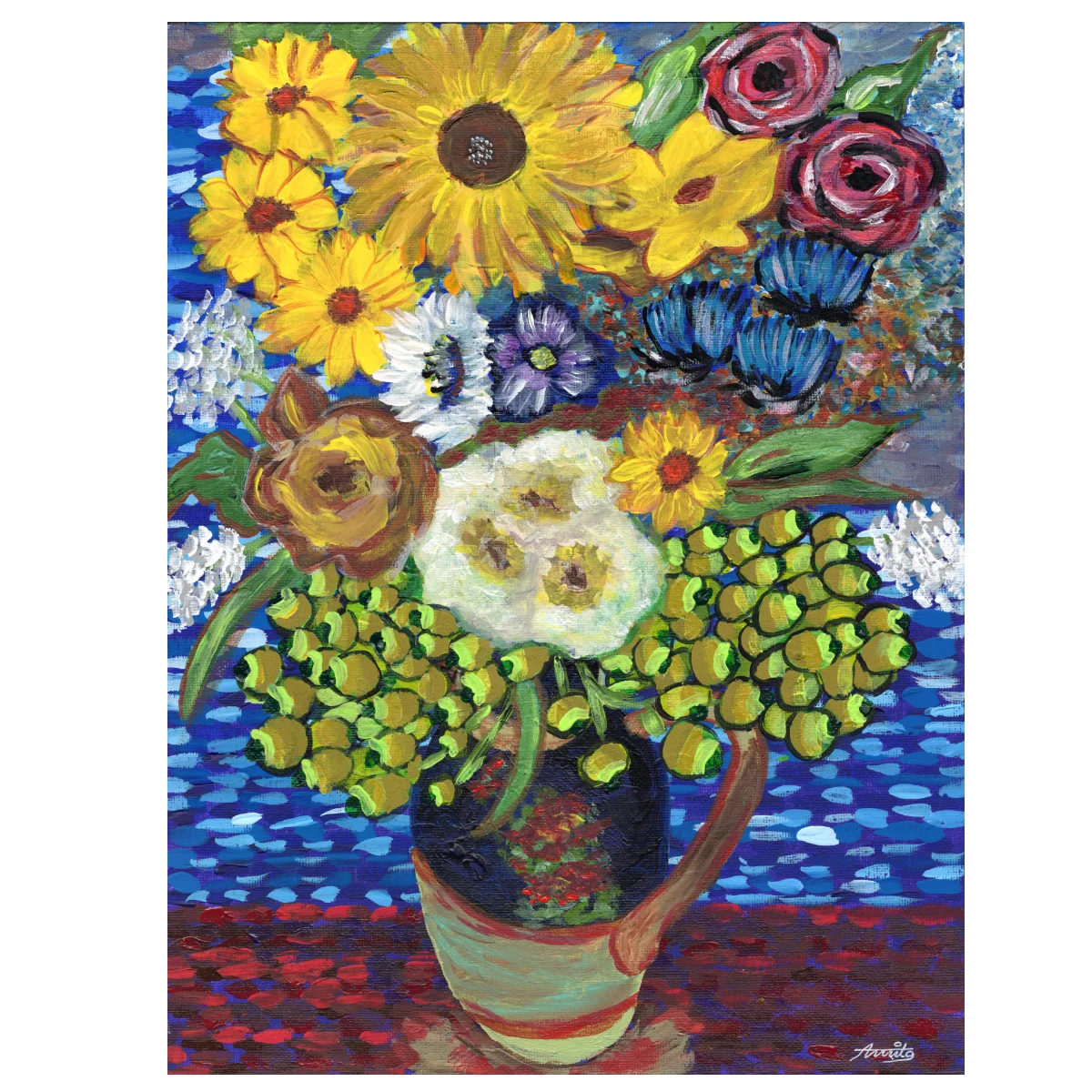 Sunflower & Wildflowers artwork