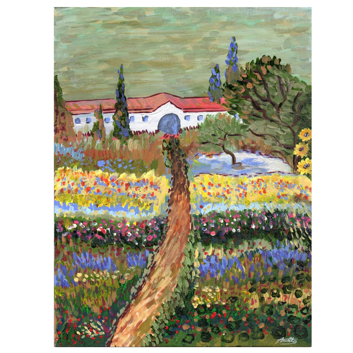 French Maison Flower Garden artwork