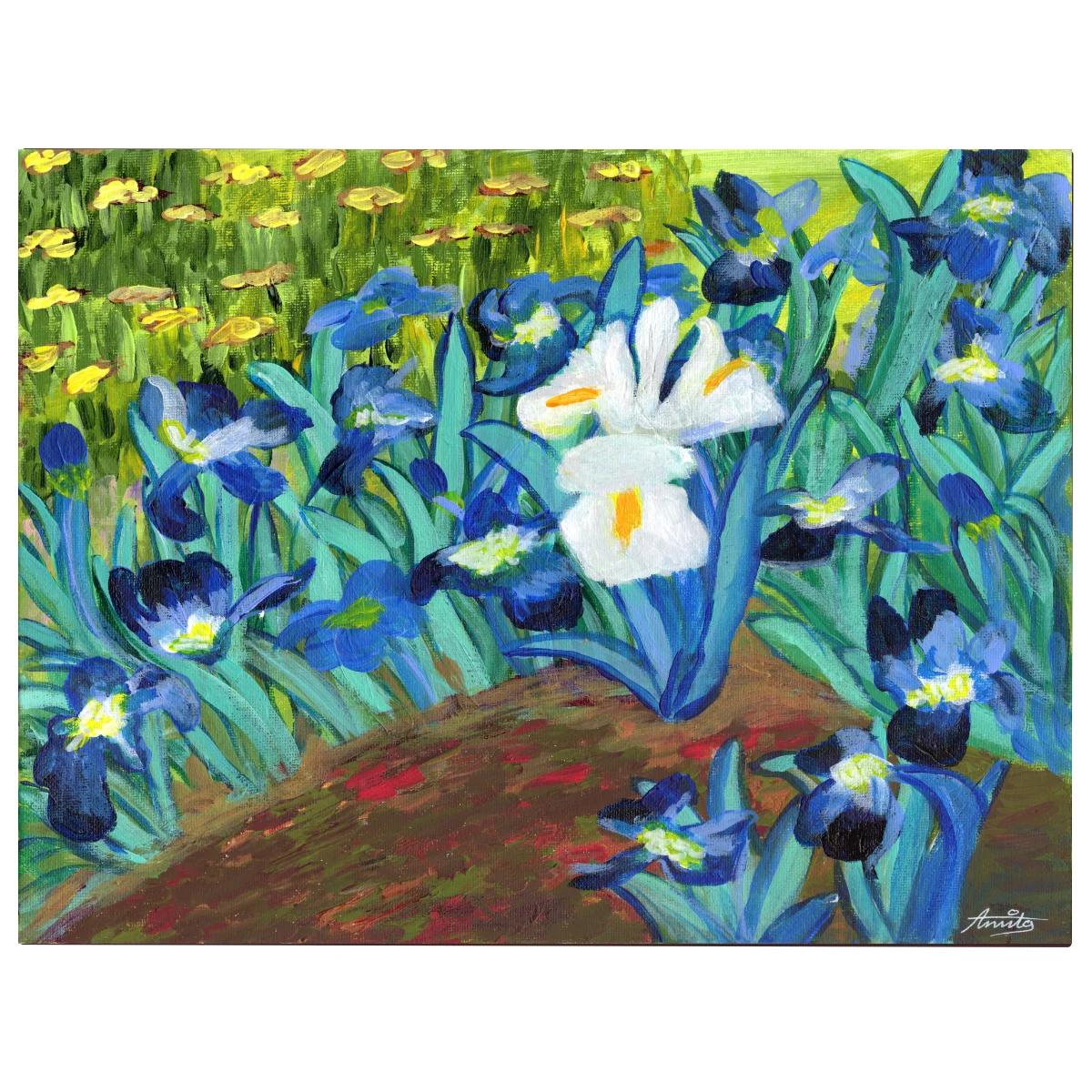 Irisis In a Garden artwork