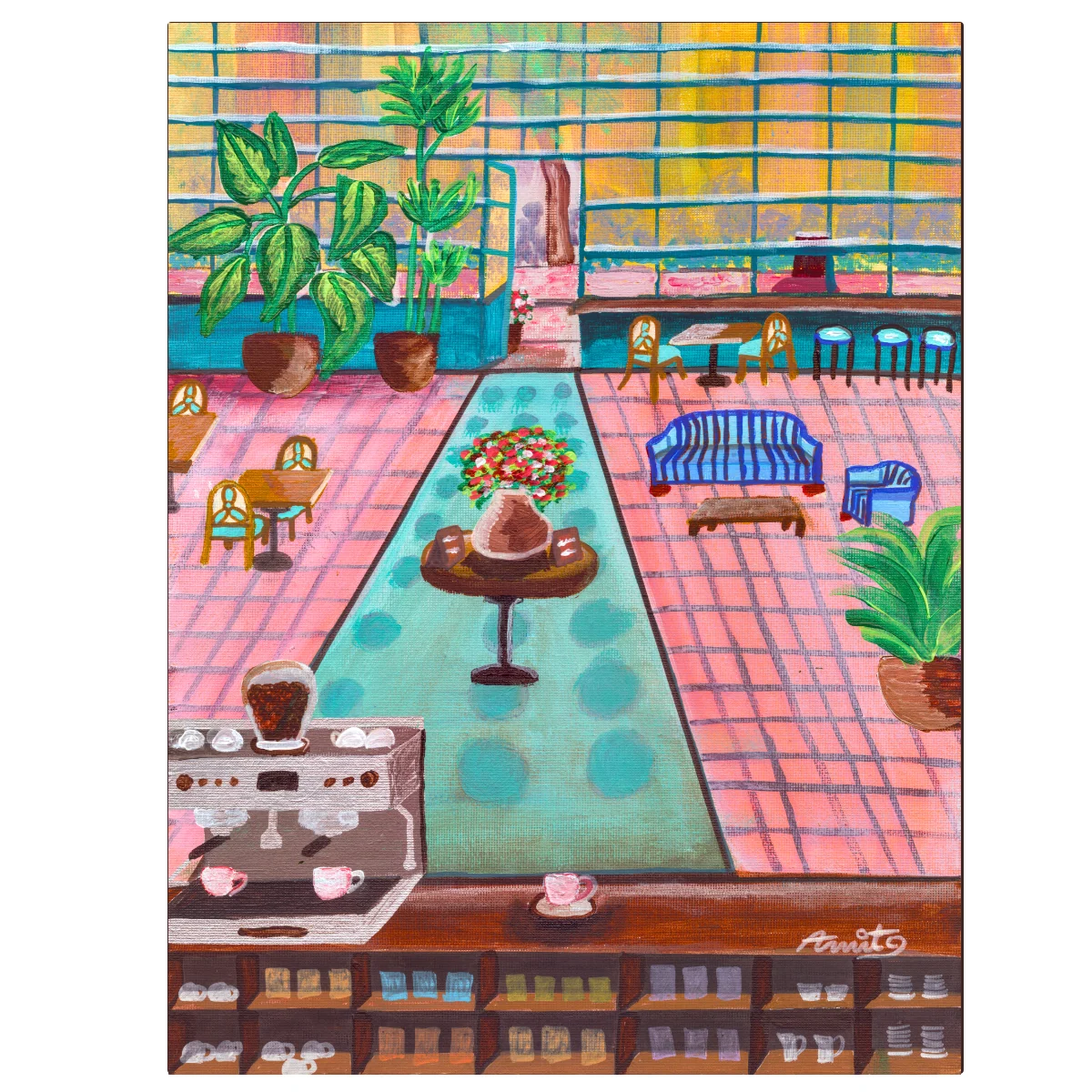 Inside a French Cafe artwork