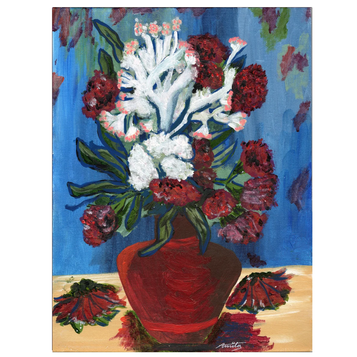Carnations in Vase artwork
