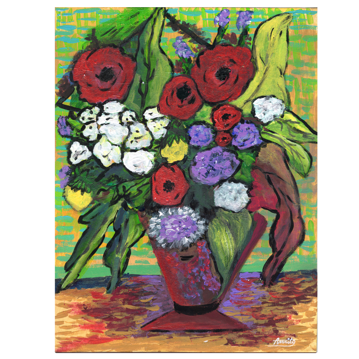 “Poppies & Wildflowers Art Print by Amit Abha”