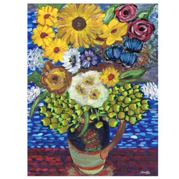 “Sunflower & Wildflowers Art Print by Amit Abha”